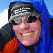 Summit of Lhakpa Ri with happy climbers, Bo enjoys one of those perfect days in the mountains