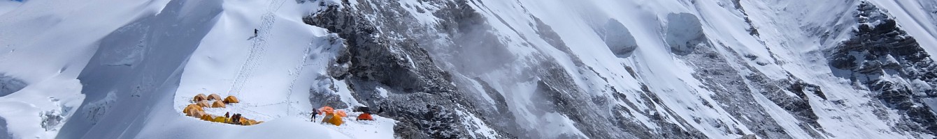 A look up Cho Oyu from Camp 1